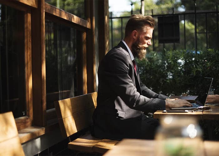 Man using computer