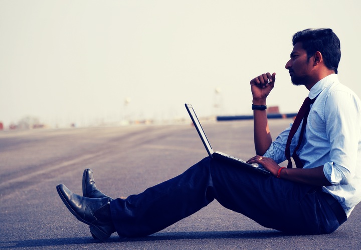 laptop computer man